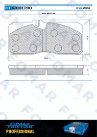 Комплект тормозных колодок FOMAR Friction FO 674981